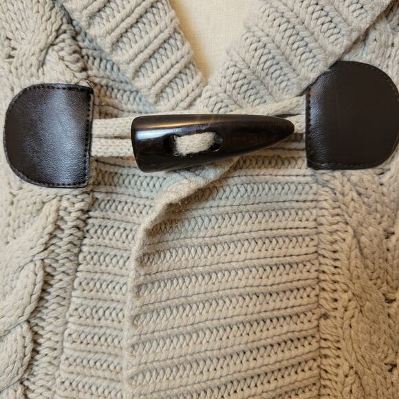 Fenn Wright Manson Size S Cable Fisherman Knit Shawl Collar Cardigan Sweater - Picture 5 of 16